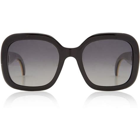 chanel black square stingray sunglasses